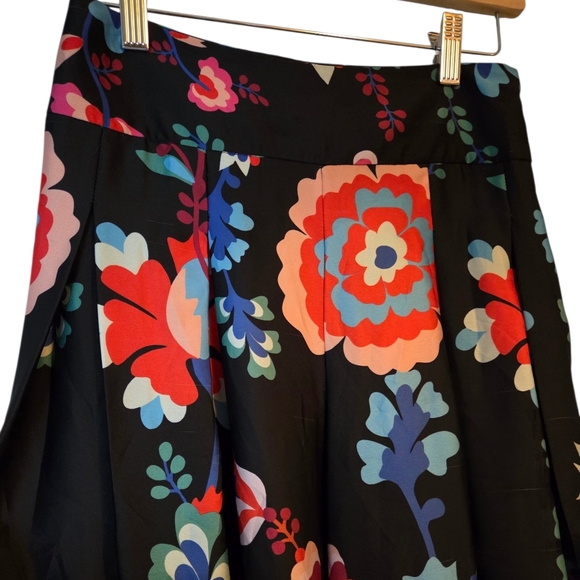 PatBO Mateyo Wide Leg Palazzo Floral Pants Size 2 - Picture 5 of 8